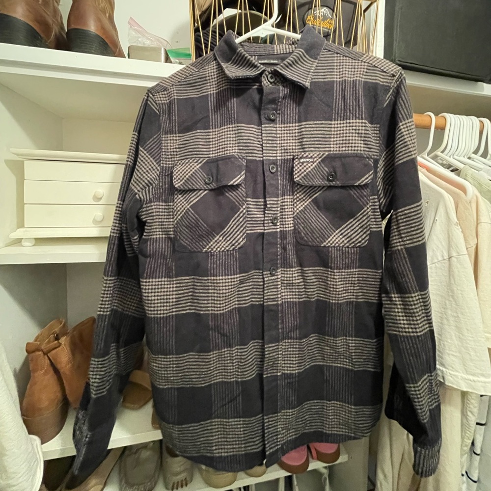 Brixton Bowery flannel black small